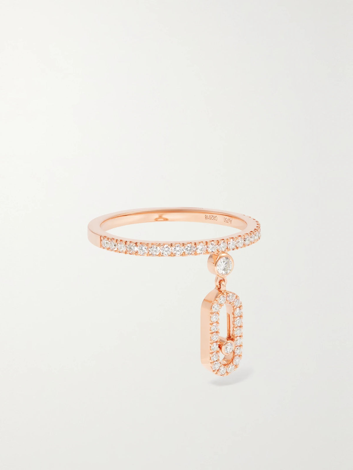Move Uno Tassel 18-karat Rose Gold Diamond Ring