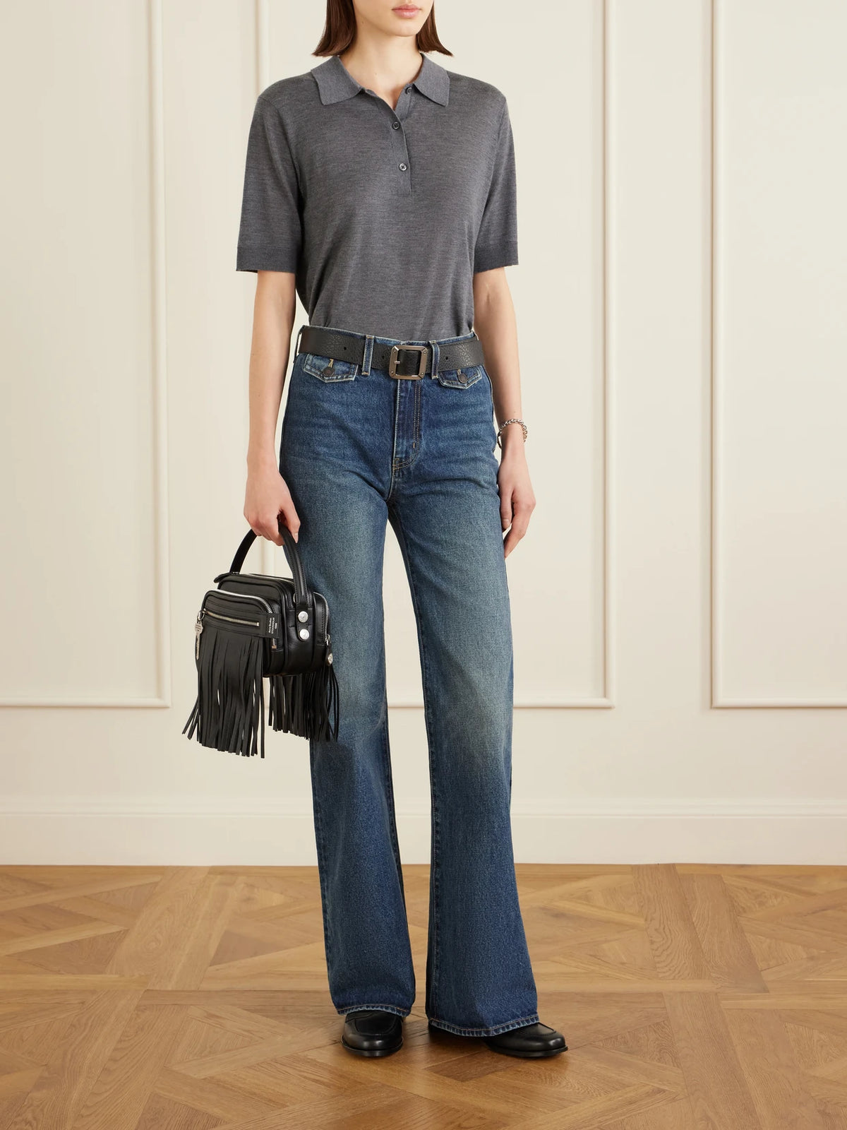 Camero Fringe Leather Shoulder Bag
