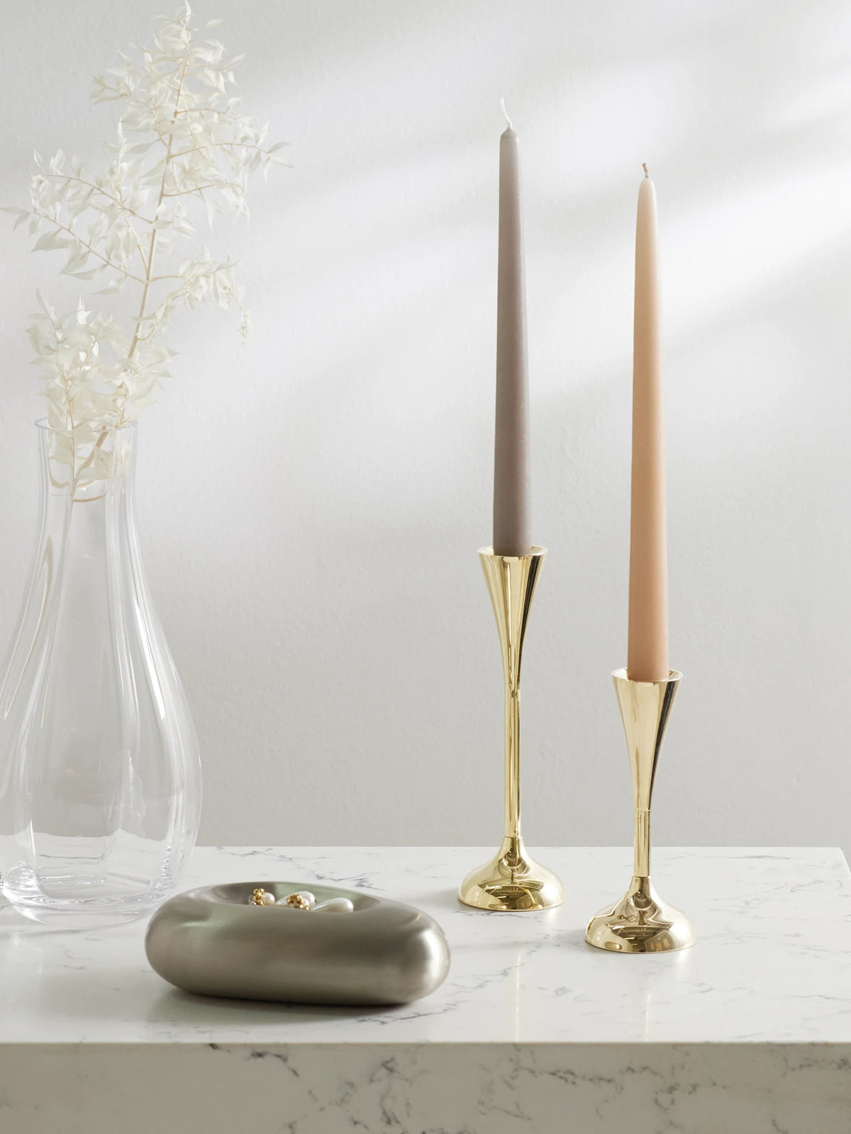 Image of Decor. Product name - Drip Set Of Nine Gold-tone Candleholders in Multi colour by brand - Fourth Street