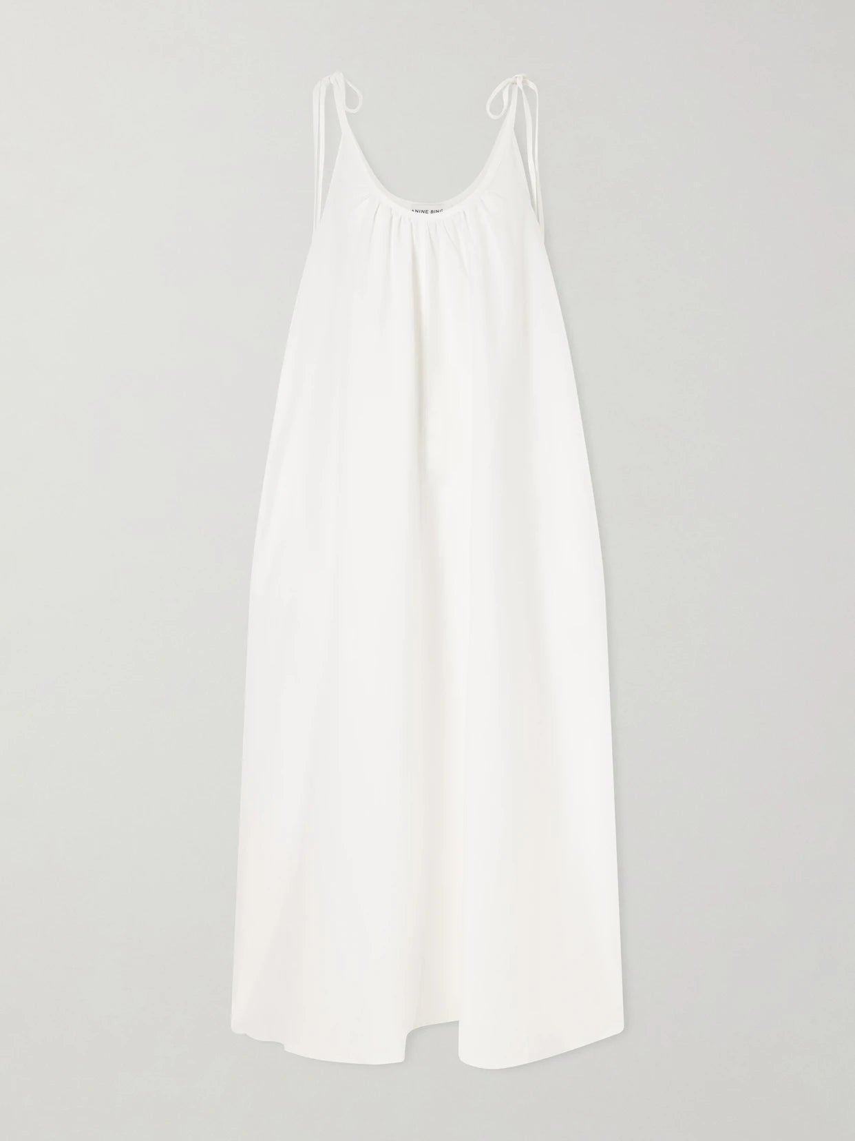 Flora Gathered Lyocell And Linen-blend Maxi Dress