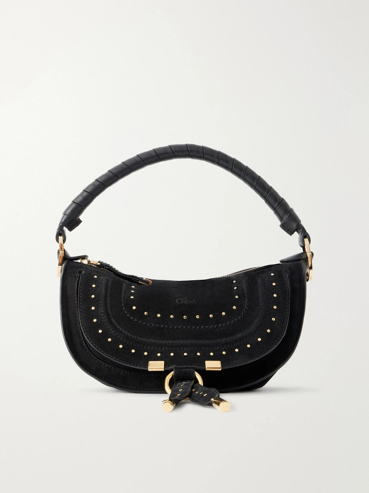 Marcie Mini Studded Suede Tote