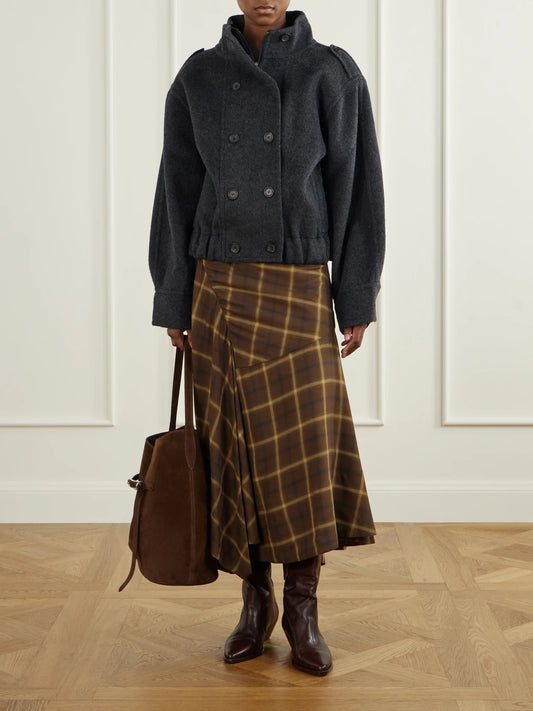 Image of Coats & Jackets. Product name - Lona Wool Coat in Charcoal colour by brand - Sea