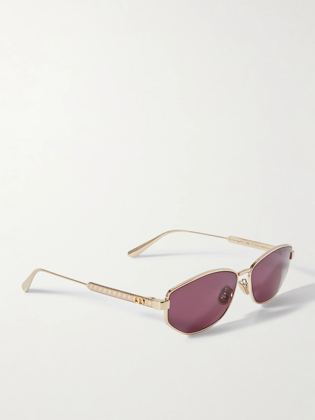 Diorcannage B1u Oval-frame Rose Gold-tone Sunglasses