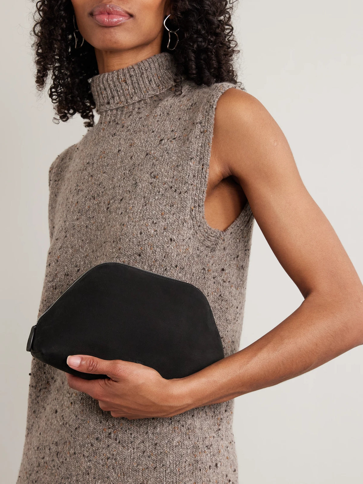 Image of Wallets & Money Clips. Product name - Devon Mini Leather Pouch in Black colour by brand - The Row