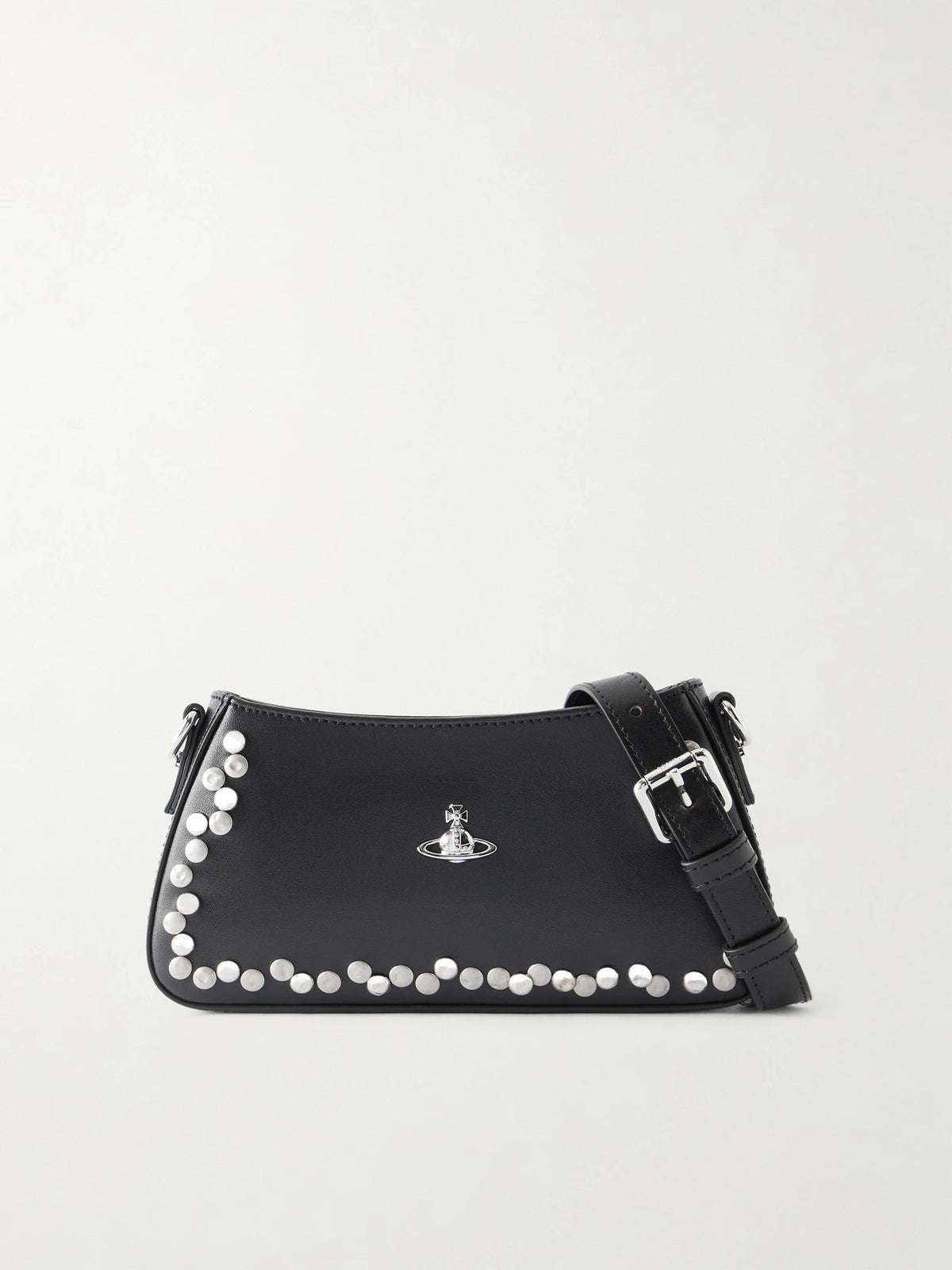Tasha Logo-embellished Studded Leather Shoulder Bag