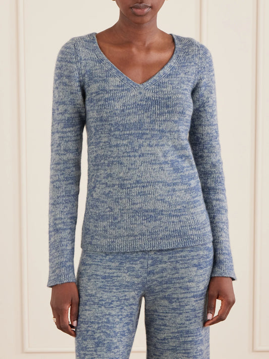 V-neck Cashmere And Silk-blend Sweater
