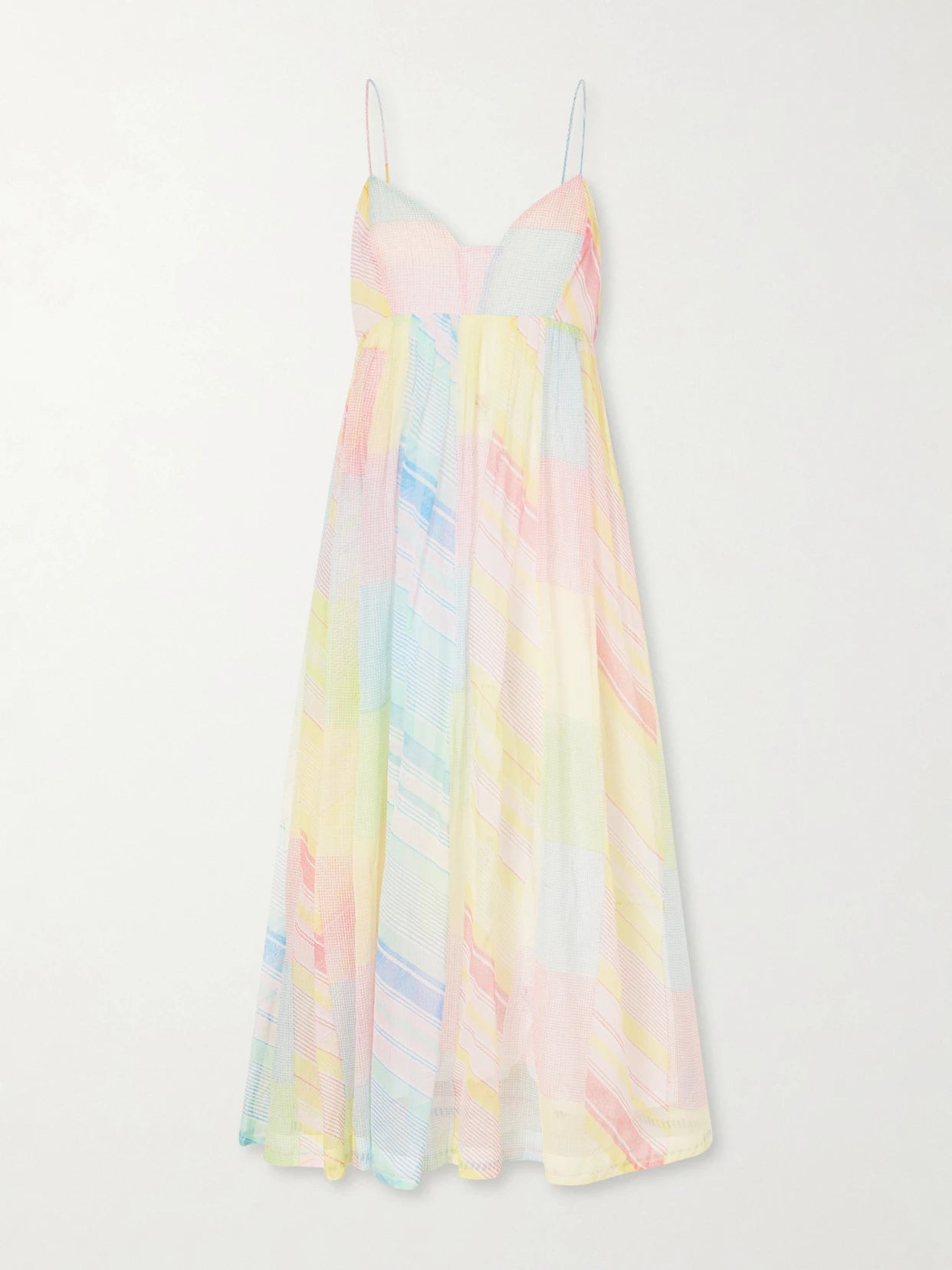 Yuru Printed Handwoven Cotton-kota Midi Dress
