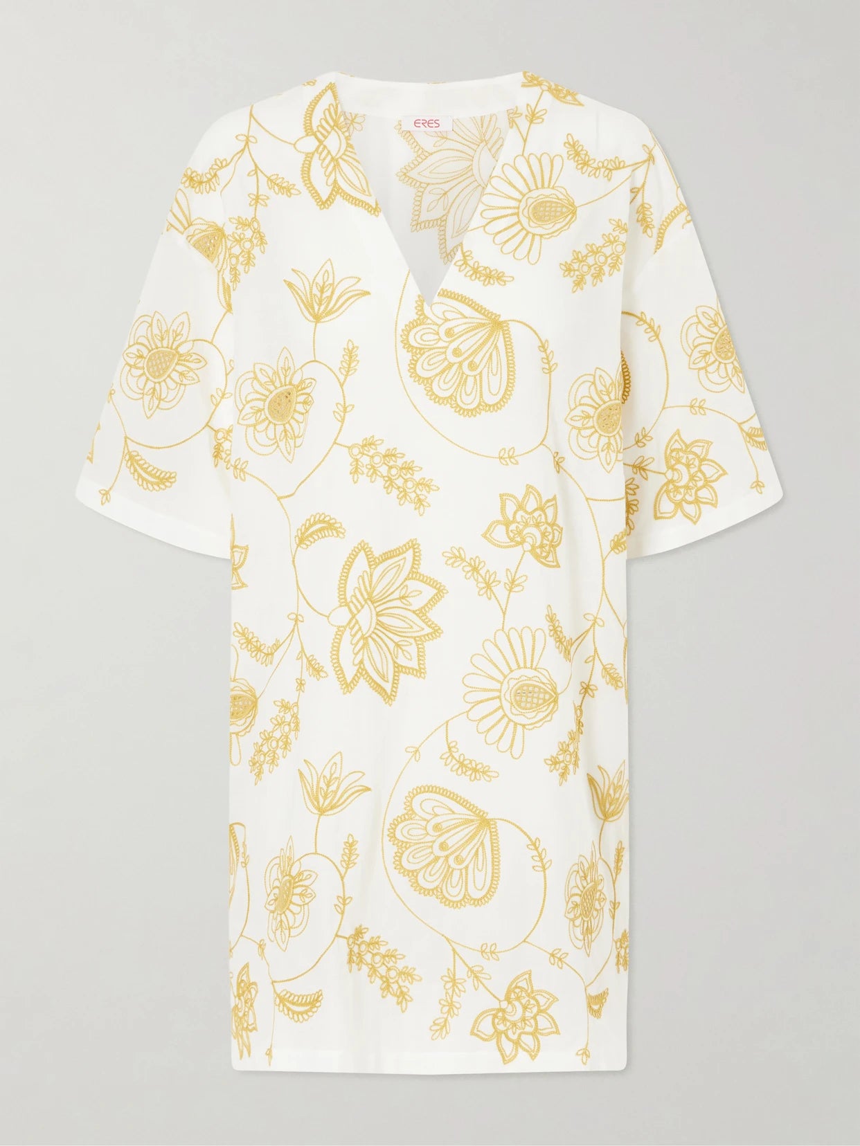 Levia Embroidered Cotton-blend Mini Dress