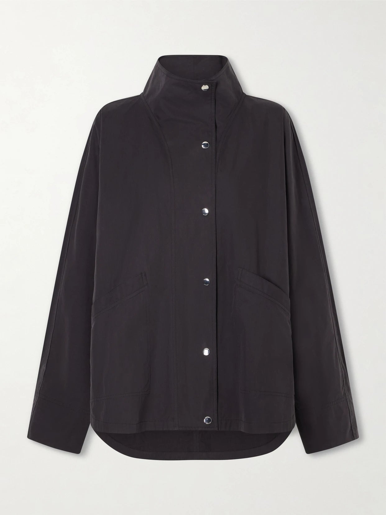 Image of Coats & Jackets. Product name - Organic Cotton-blend Jacket in Black colour by brand - TOTEME