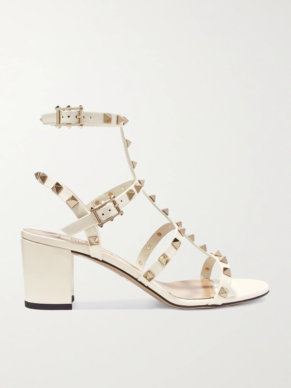 Valentino Garavani The Rockstud 60 Patent-leather Sandals