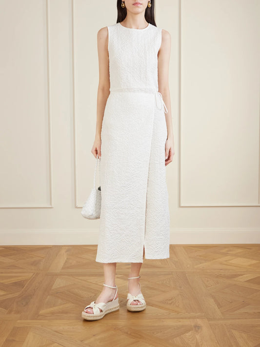 Image of Shoes. Product name - Aella 60 Leather Wedge Sandals in Cream colour by brand - Jimmy Choo