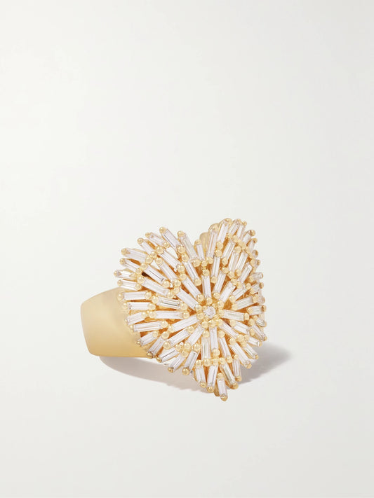 Heart 18-karat Gold Diamond Ring