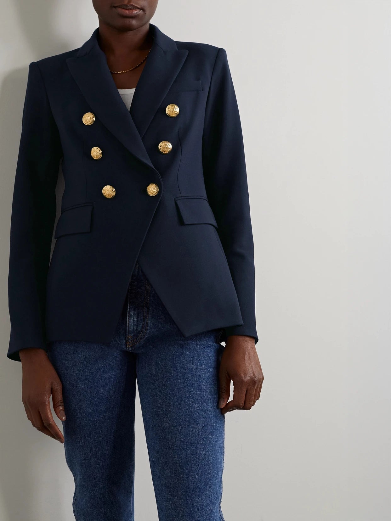 Miller Dickey Double-breasted Grain De Poudre Blazer