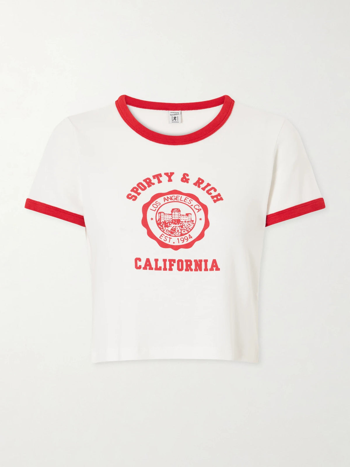 Sporty & Rich Printed Cotton-jersey T-shirt