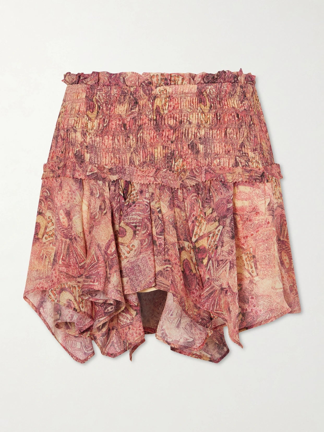 Ceiva Silk-chiffon Mini Skirt