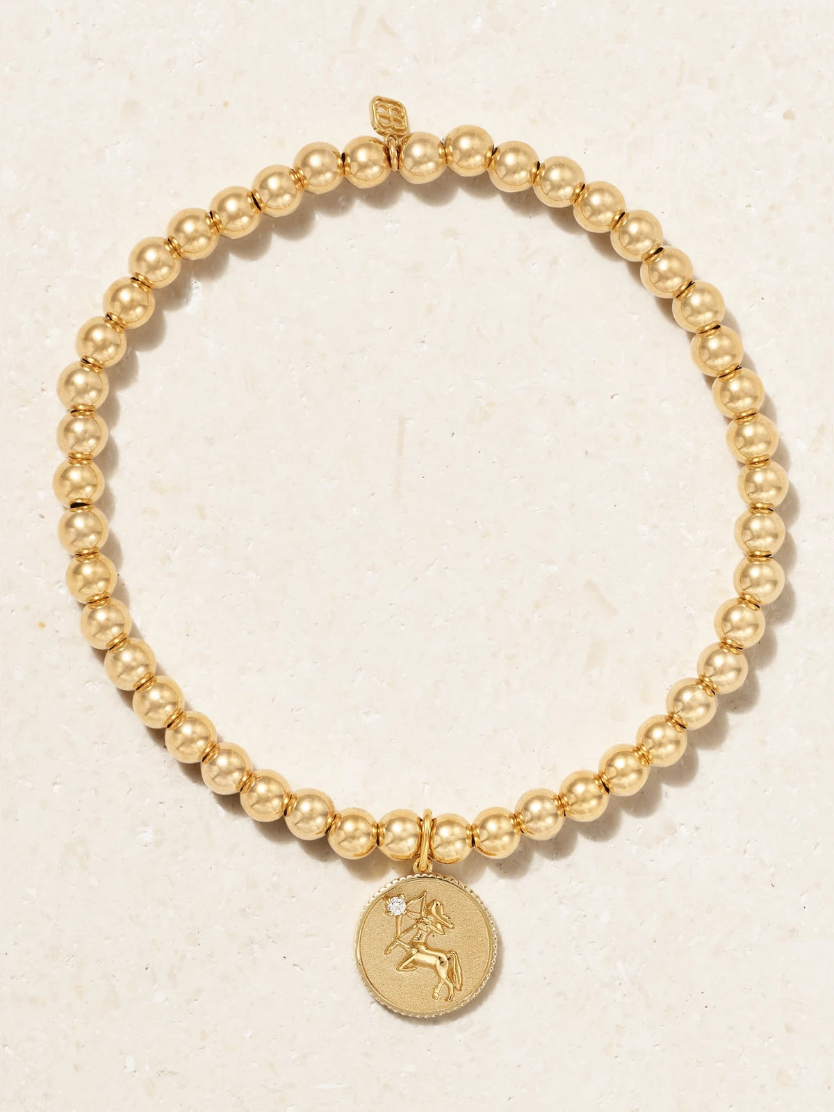 Sagittarius 14-karat Gold Diamond Bracelet