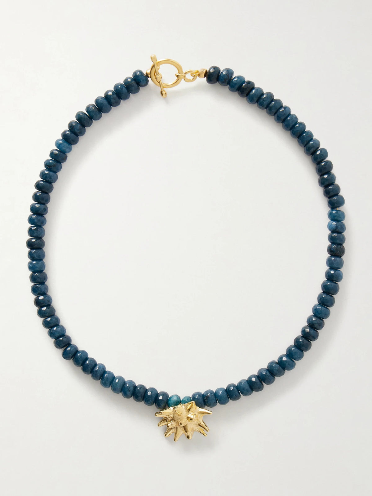 Sea Urchin Gold-plated Jade Necklace