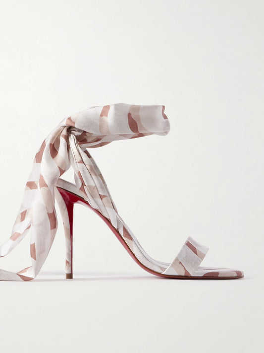 Miss Z 100 Printed Satin Sandals