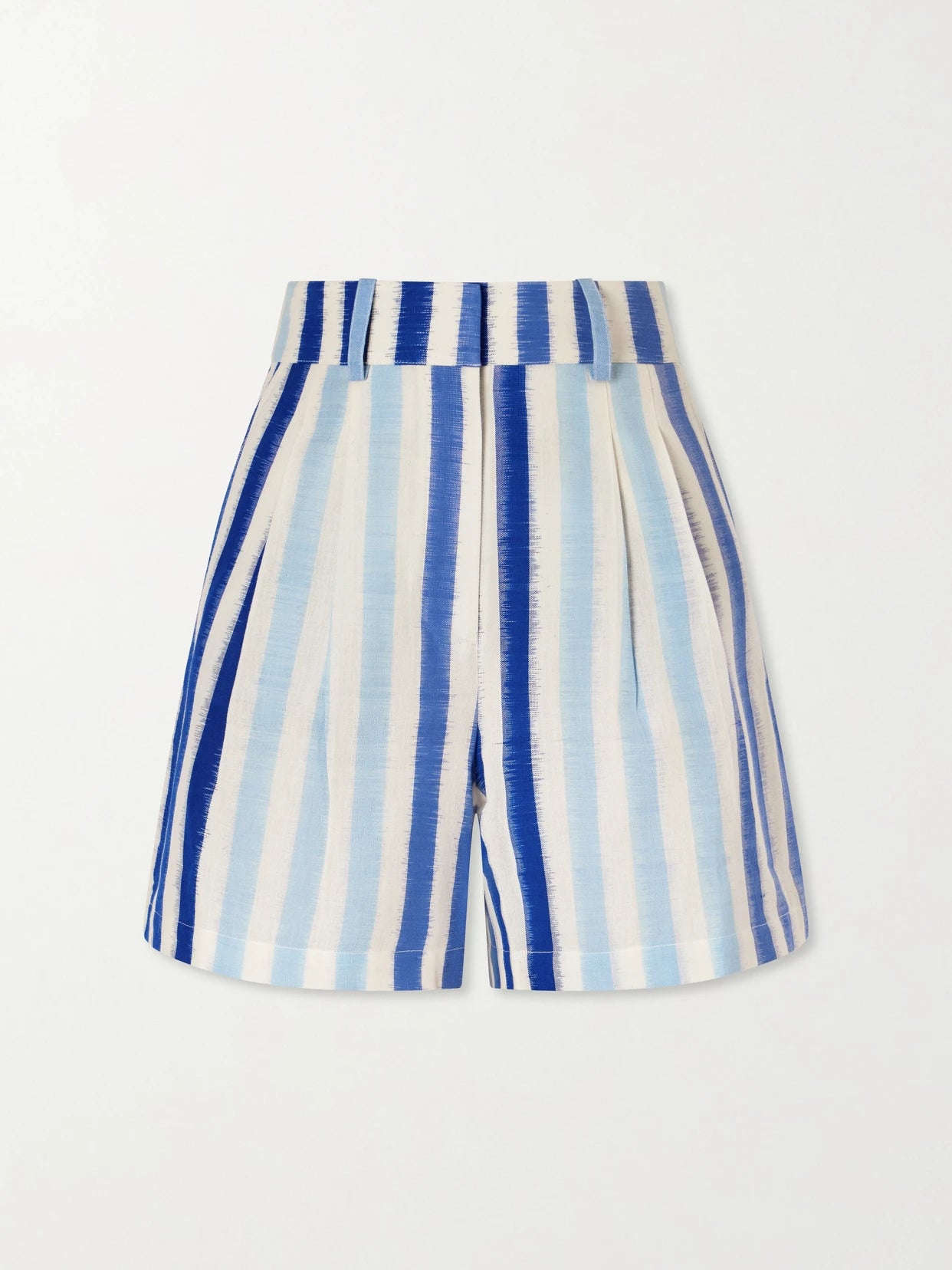 Beatrice Ikat Striped Cotton Shorts