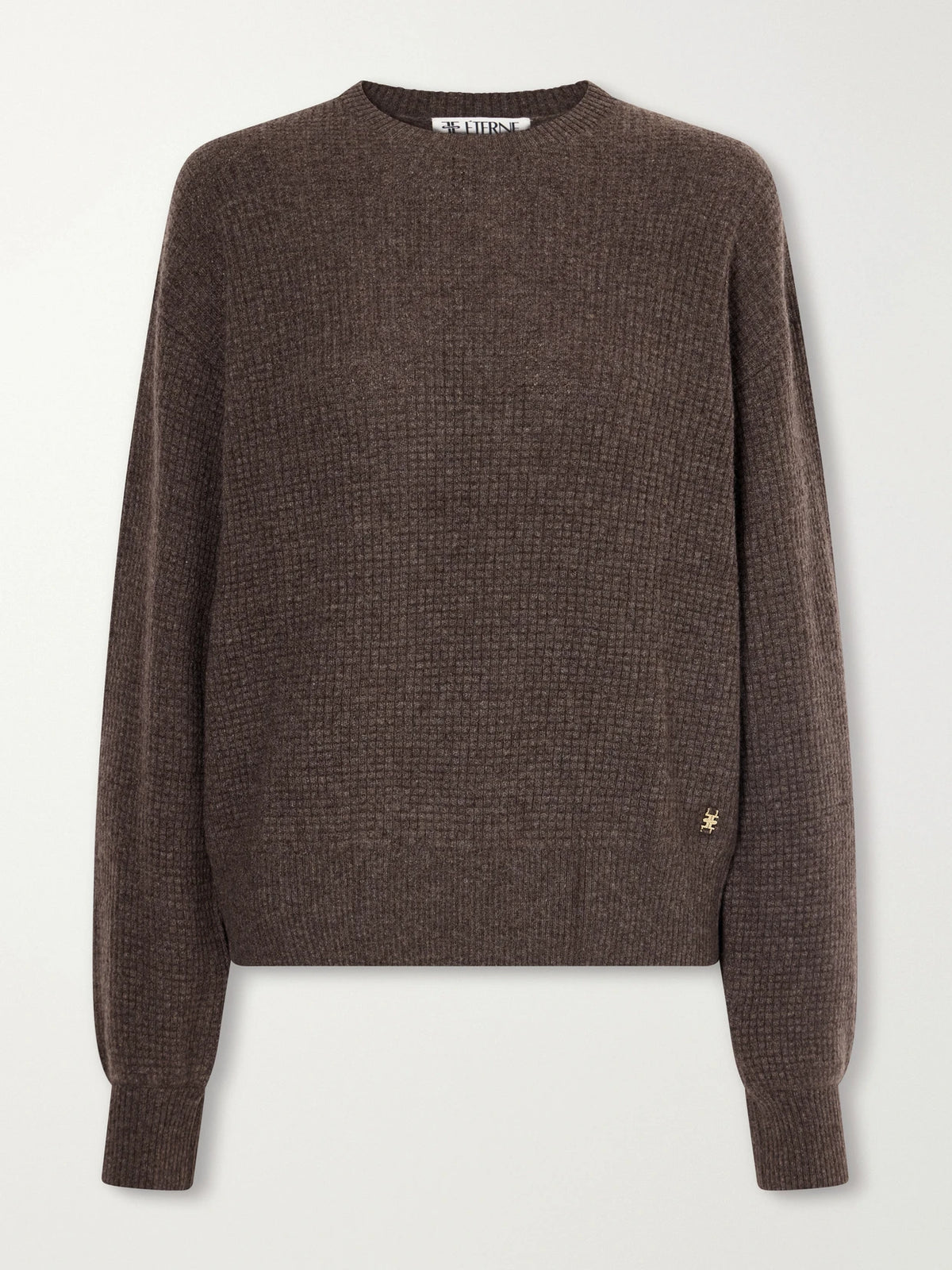 ÉTERNE Brock Waffle-knit Cashmere Sweater