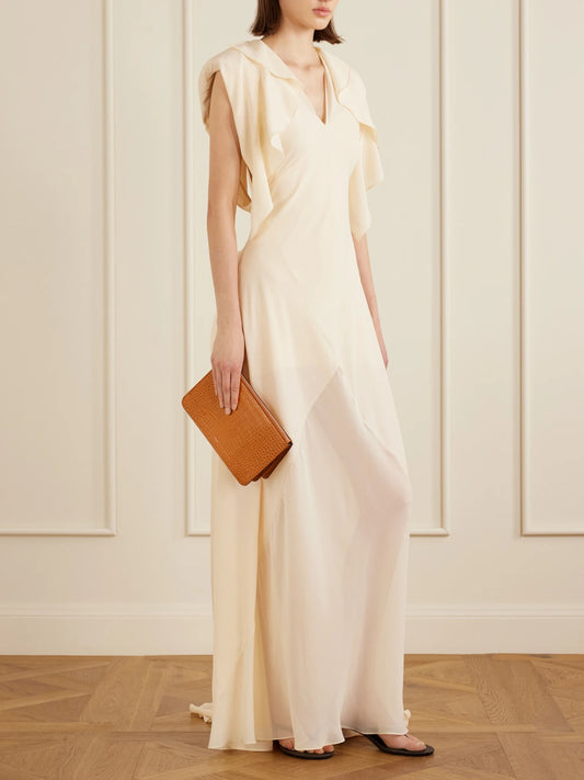 Threefold Croc-effect Leather Clutch