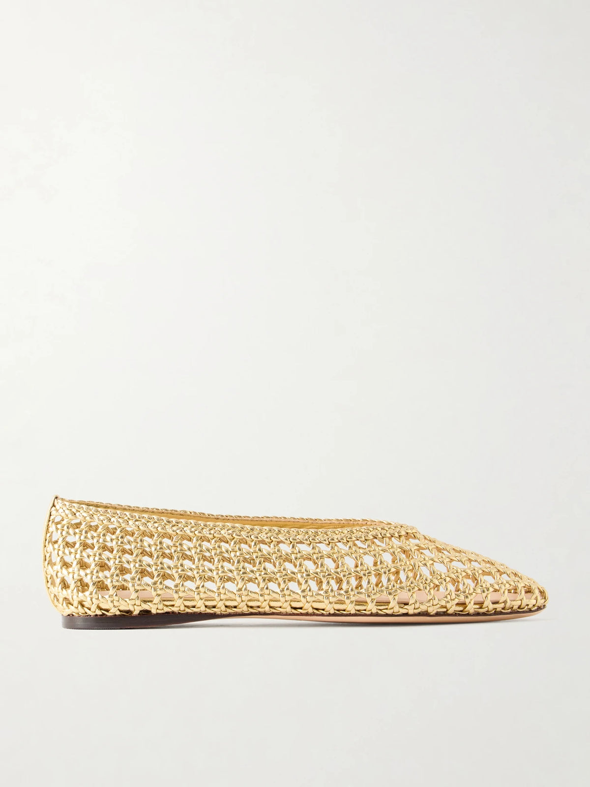 Emery Woven Metallic Leather Ballet Flats