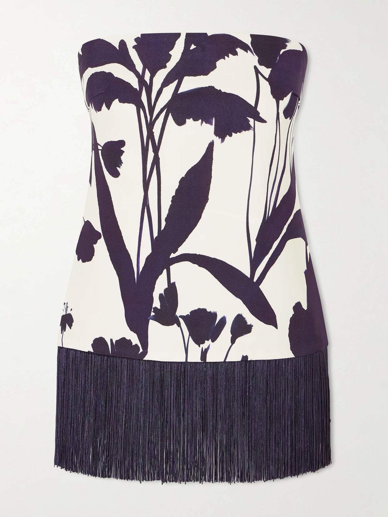 Benita Fringed Floral-print Stretch-crepe Tank