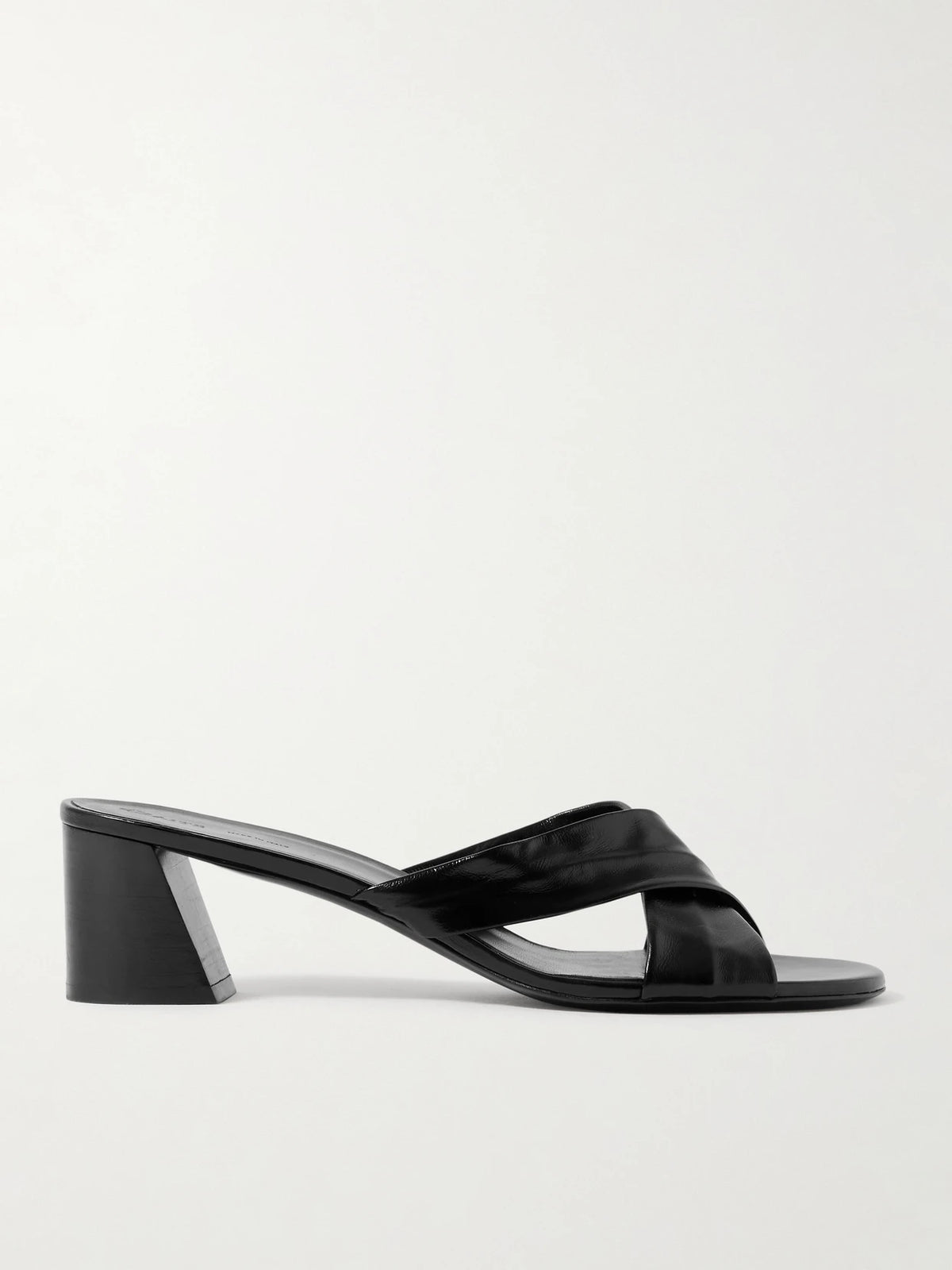 Liria Glossed-leather Mules