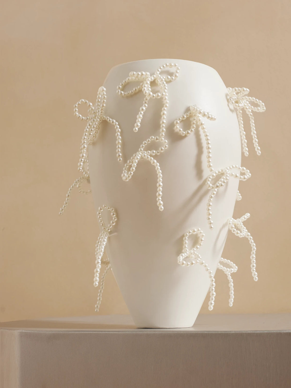 Large Embellished Ceramic Vase