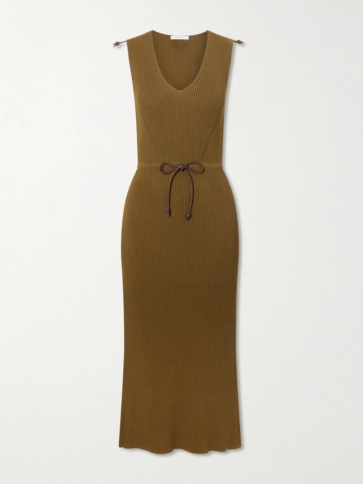 Fado Cotton-blend Ribbed-knit Midi Dress