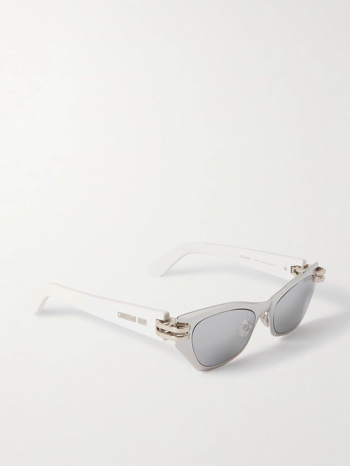 Cdior B3u Cat-eye Silver-tone And Acetate Sunglasses