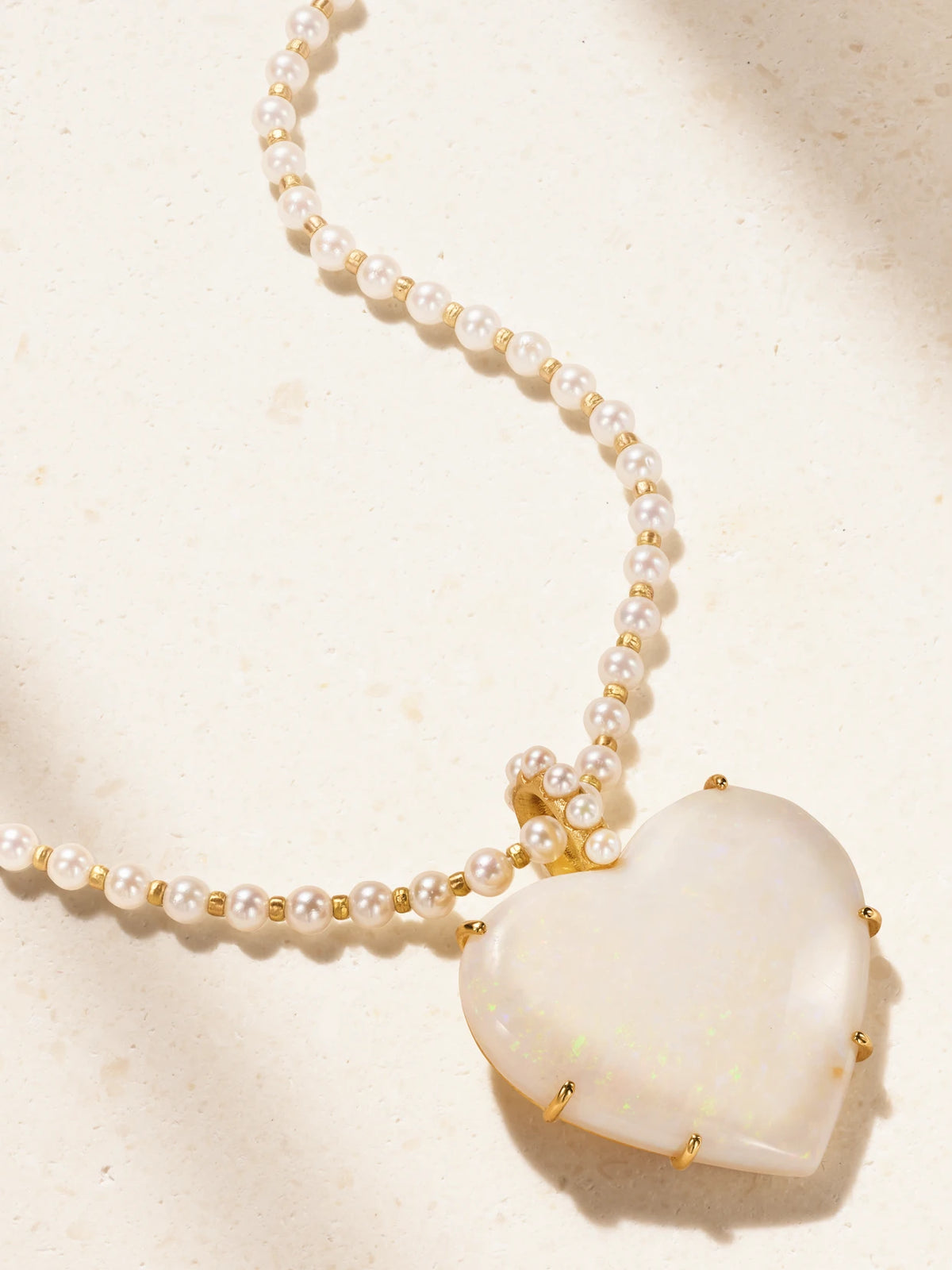 Love 18-karat Gold, Pearl And Opal Necklace