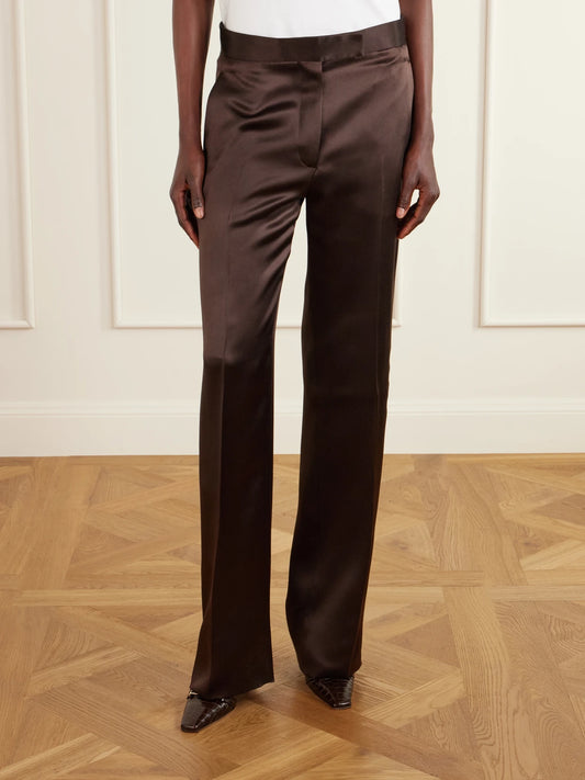 TOM FORD Silk-satin Straight-leg Pants