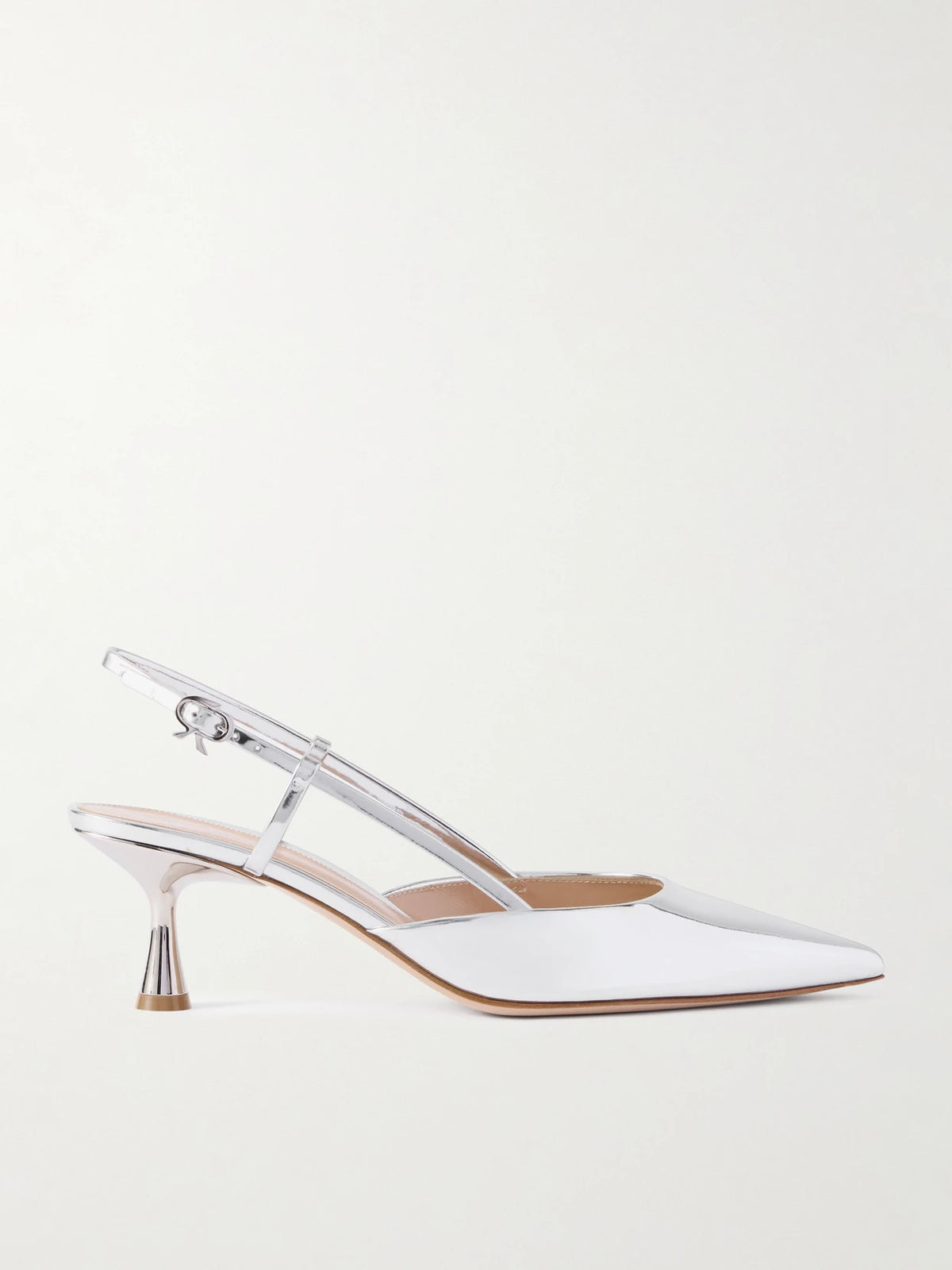 Ascent 55 Mirrored Leather Slingback Pumps