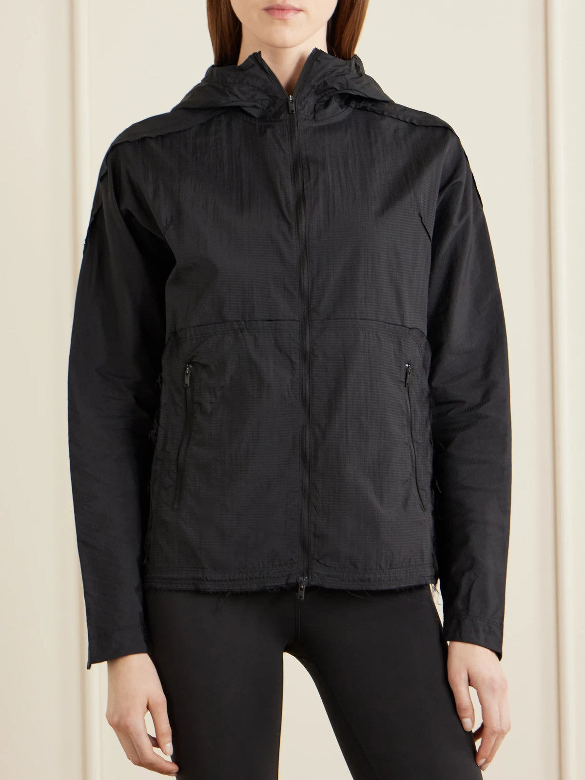 + Y-3 Frayed Lightweight Hooded Jacket