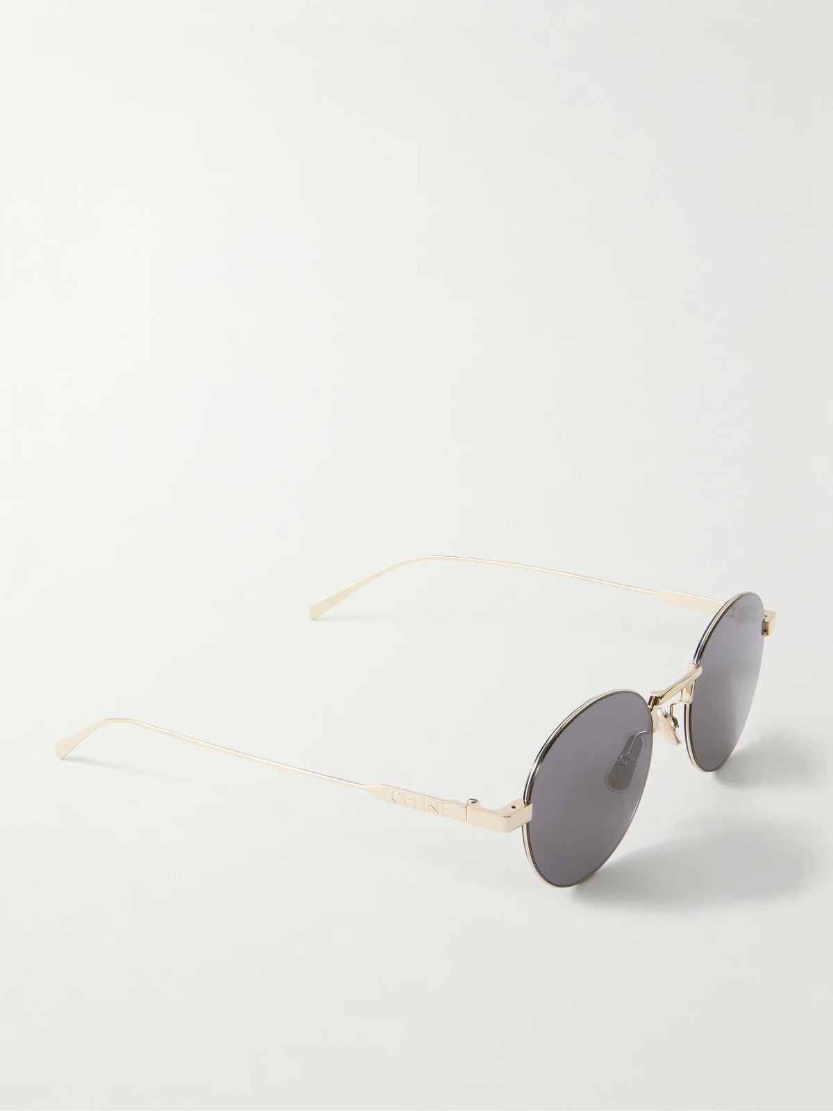 Oro Round-frame Gold-tone Sunglasses