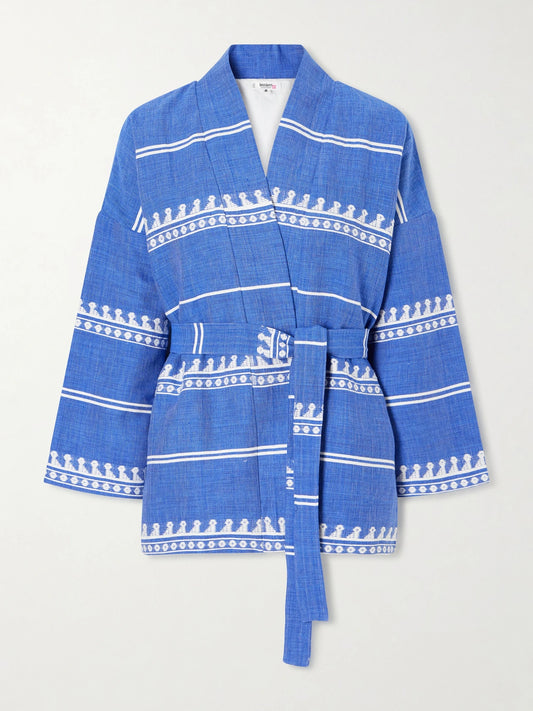Terara Tie-detailed Cotton-gauze Jacket