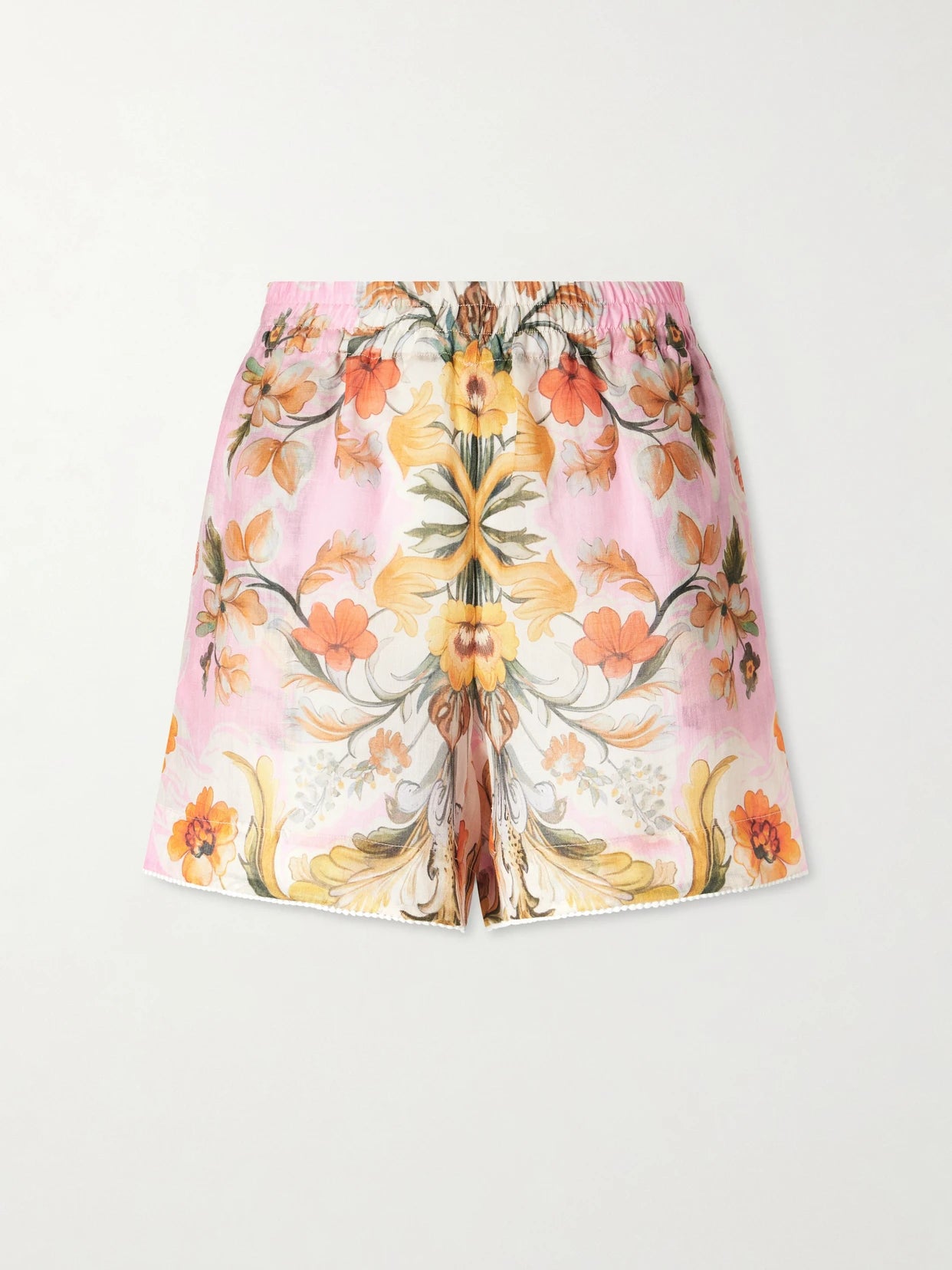 Bizzy Raimi Floral-print Ramie Shorts