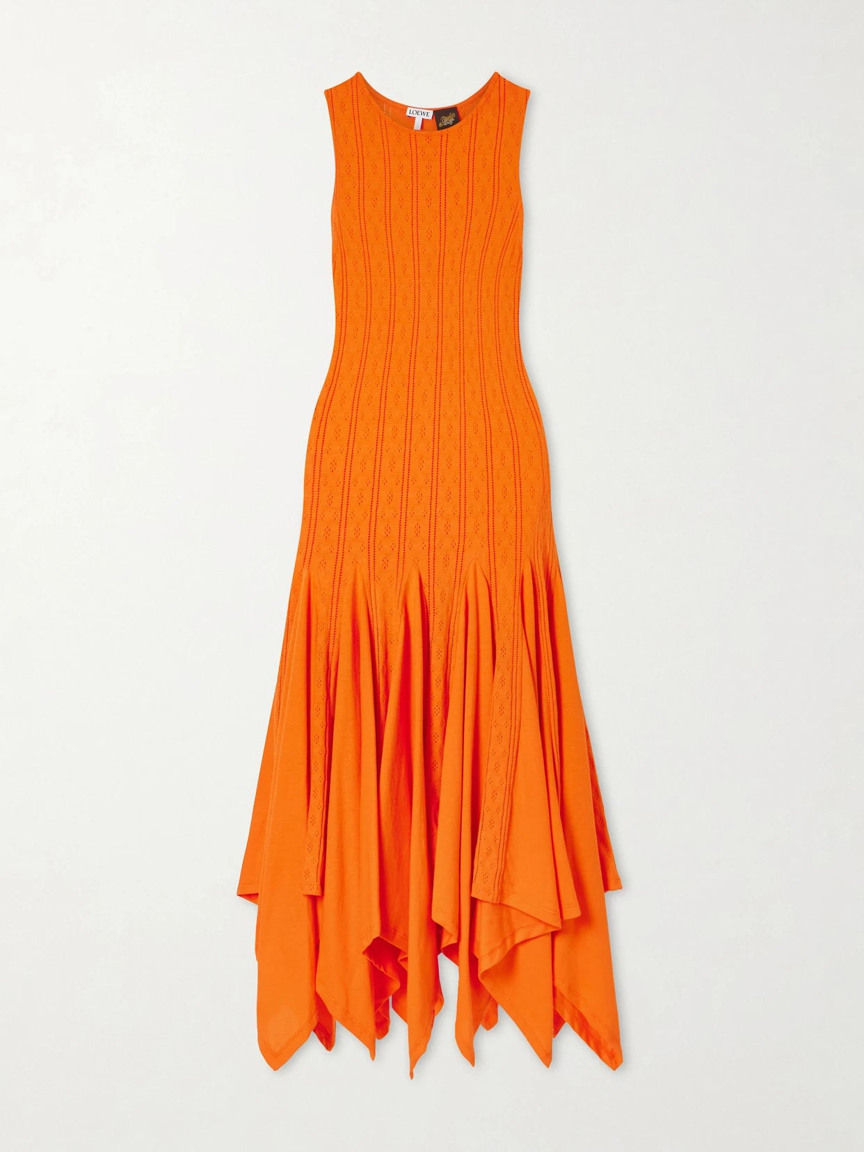 + Paula's Ibiza Pointelle-knit Cotton-jersey Midi Dress