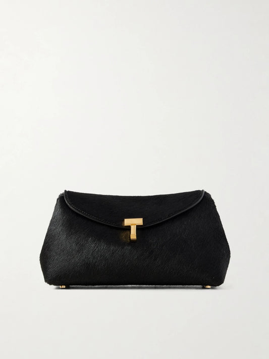 T-lock Mini Calf Hair Clutch