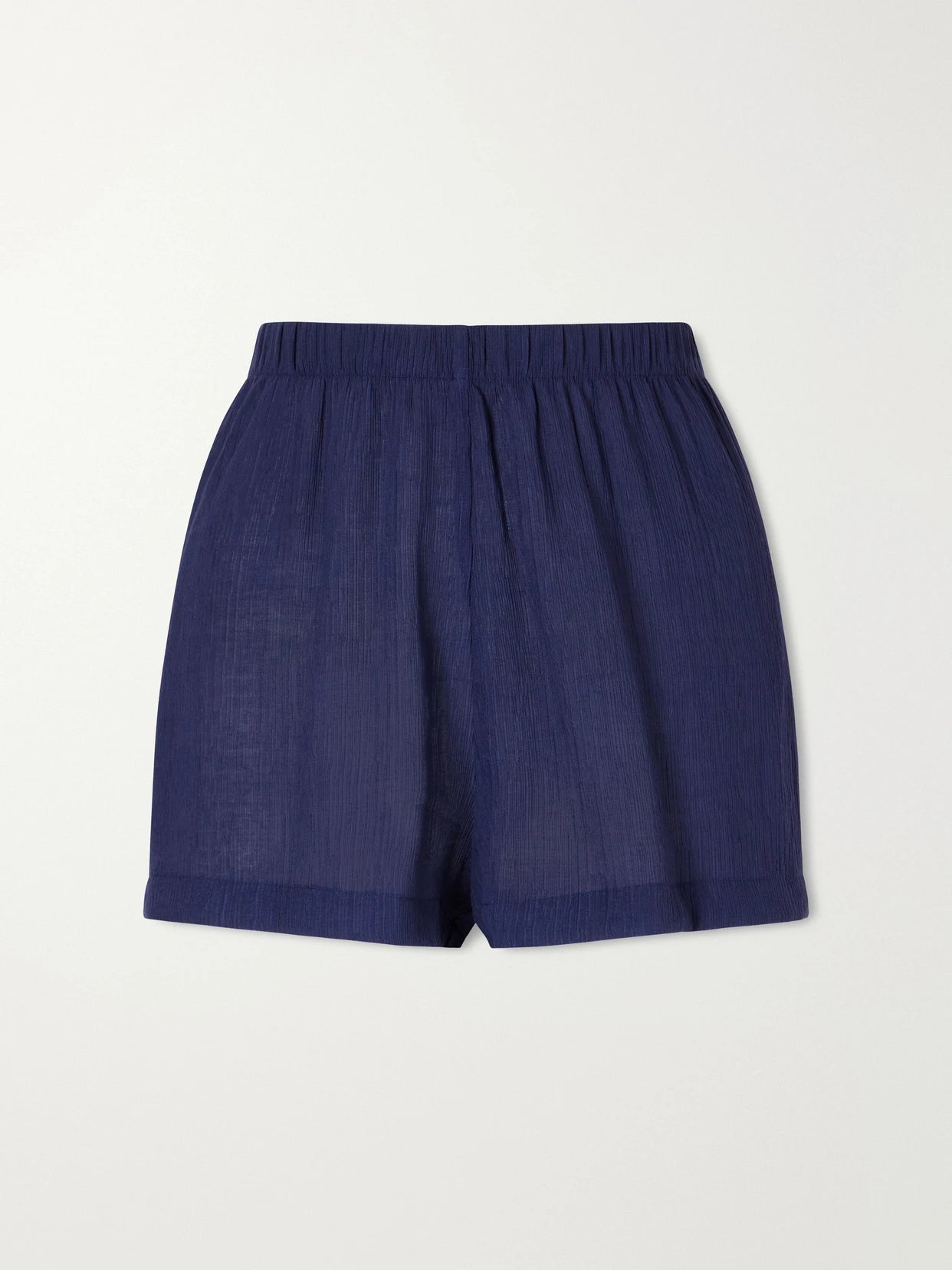 Image of a model wearing Shorts. Product name - Maldives Gauze Shorts in Blue colour by brand - Away That Day