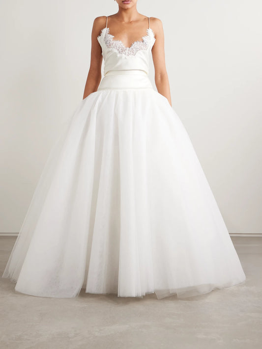 Joe Petticoat Satin-trimmed Tulle And Crinoline Maxi Skirt