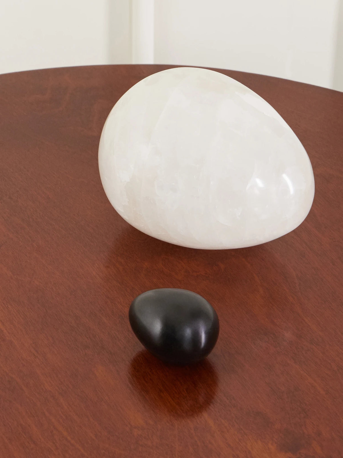 Image of Decor. Product name - Egg Obsidian Paperweight in Black colour by brand - Fourth Street