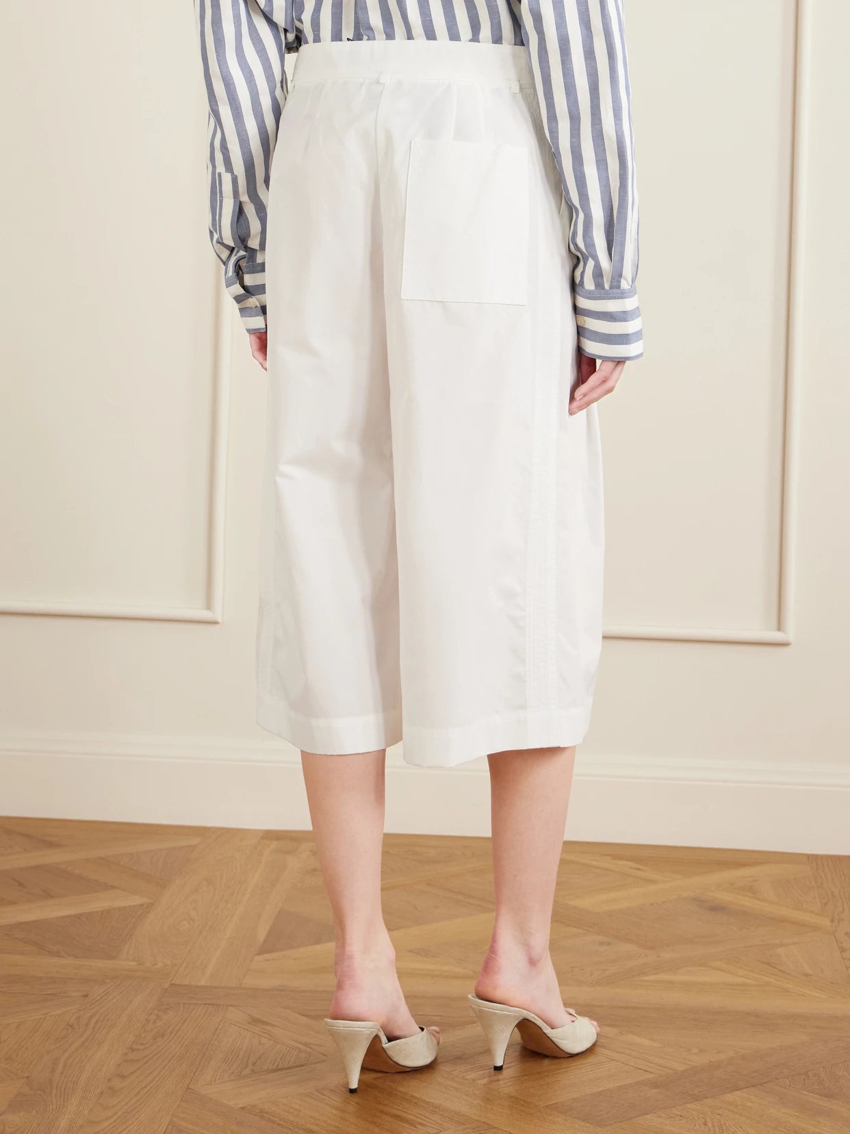 Le Marin High-rise Cotton-poplin Wide-leg Shorts