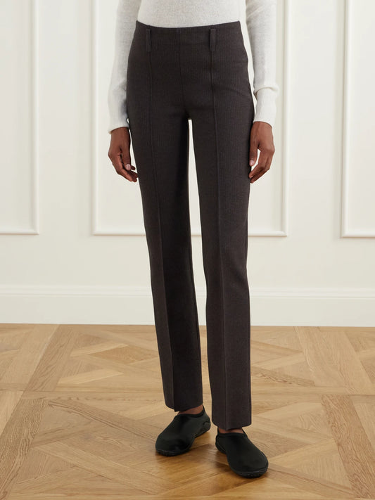 HIGH SPORT Luke Ribbed Cotton-blend Straight-leg Pants