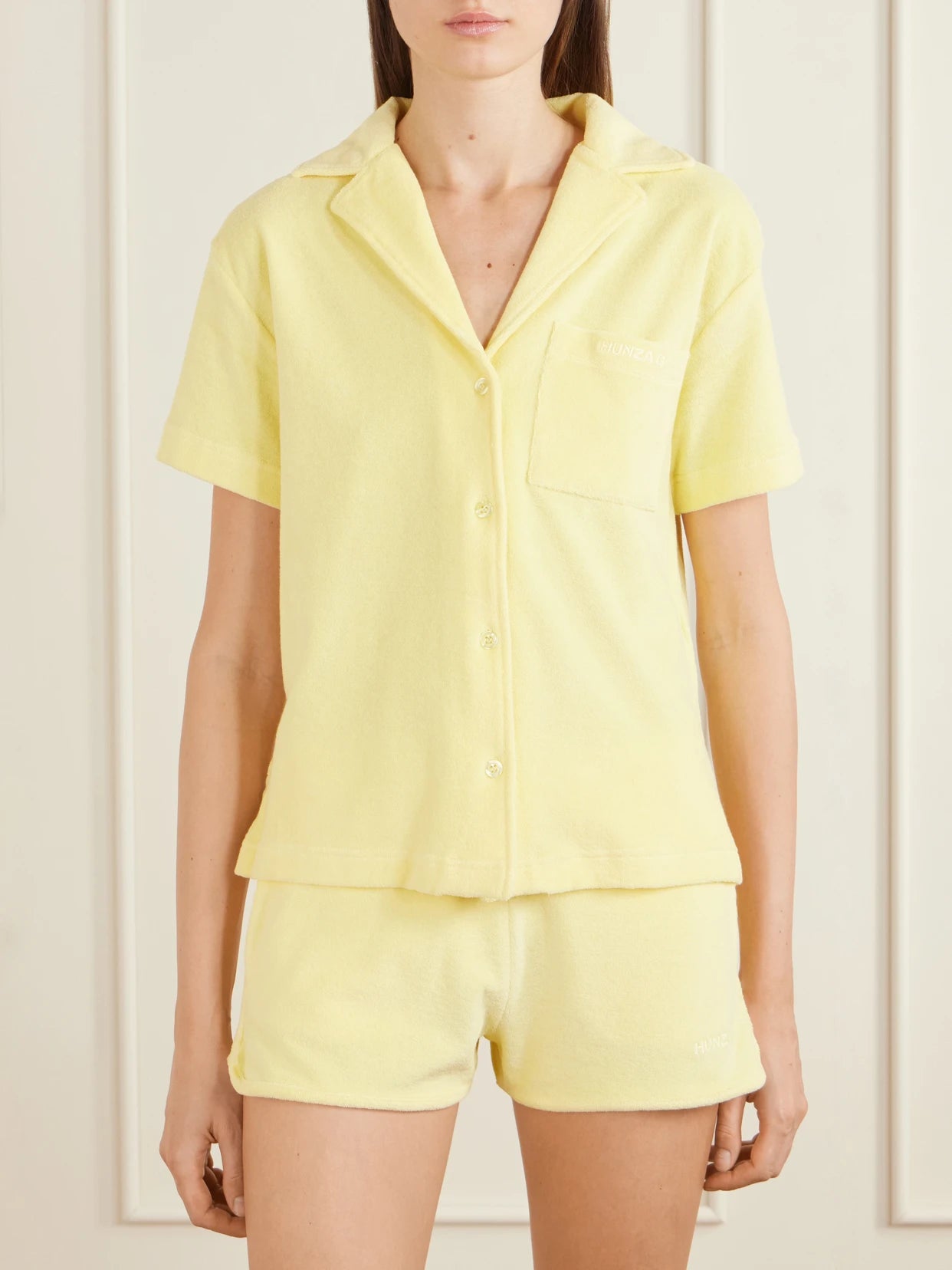 Embroidered Cotton-terry Polo Shirt