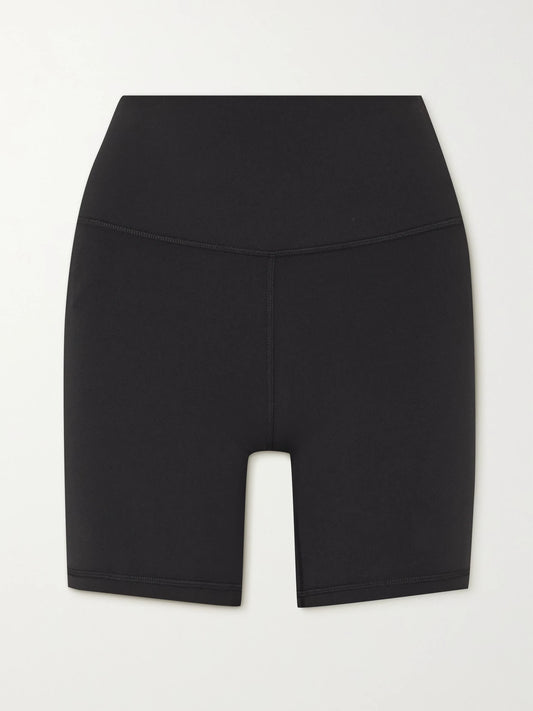 Image of a model wearing Shorts. Product name - Align High-rise Shorts - 6" in Black colour by brand - lululemon
