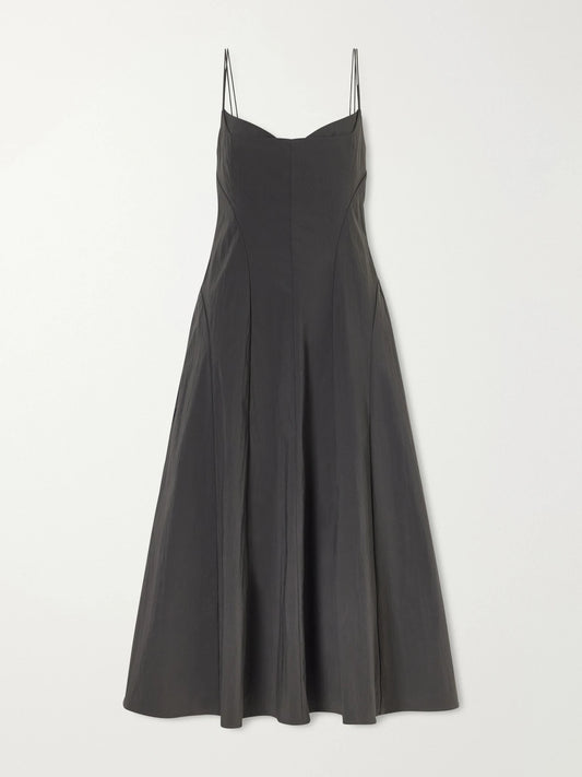 ST. AGNI Paneled Shell Midi Dress