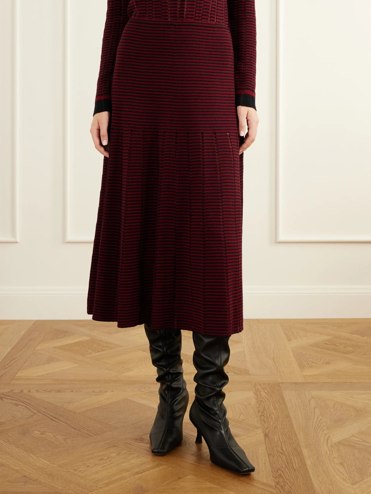 Proenza Schouler White Label Phyllis Striped Wool And Cotton-blend Maxi Skirt