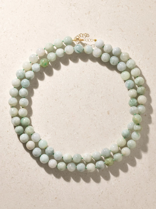 JIA JIA Double 14-karat Gold Jade Necklace